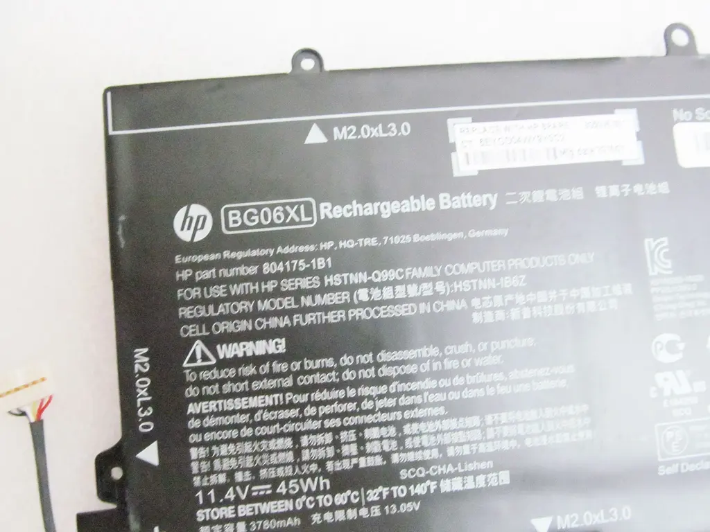 Акумулятор для ноутбука HP EliteBook Folio 1040 G3 BG06XL, 45Wh (3780 mAh), 6cell, 11.4V, Li-ion, чорний - фото 4