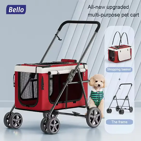 Коляска зі знімною переноскою для домашніх тварин Bello BL09 - фото 3