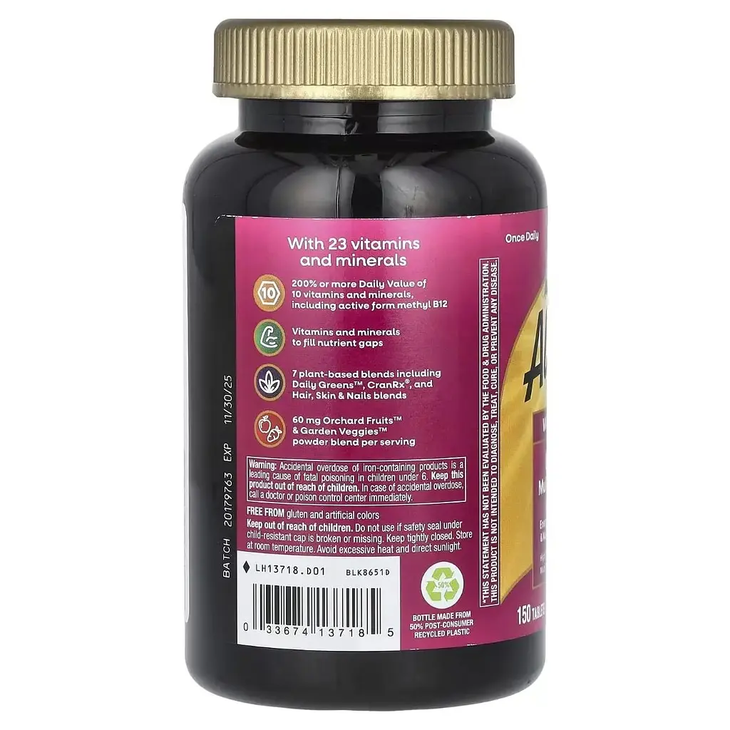 Мультивітаміни ультра для жінок Nature's Way Alive! Women's Ultra Multivitamin 150 таблеток - фото 2