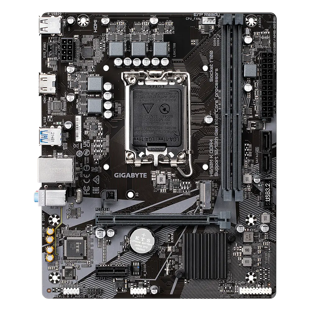 Mатеринська плата Gigabyte H610M K DDR4 LGA 1700 (H610M K DDR4) - фото 2