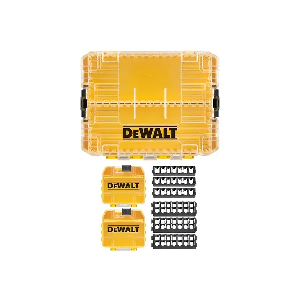 Ящик для інструментів DeWALT для біт системи TSTAK Tough Case М із футляром-2 шт, касетами для біт 6 шт. (DT70803) - фото 3