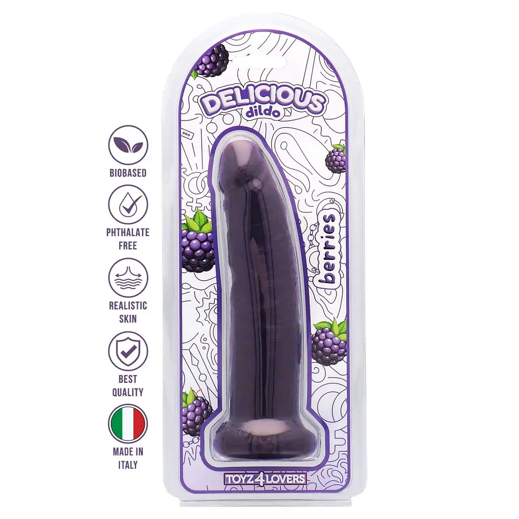 Фалоімітатор з ароматом ожини Toyz4lovers Delicious Dildo Berries, 19.5 см - фото 6