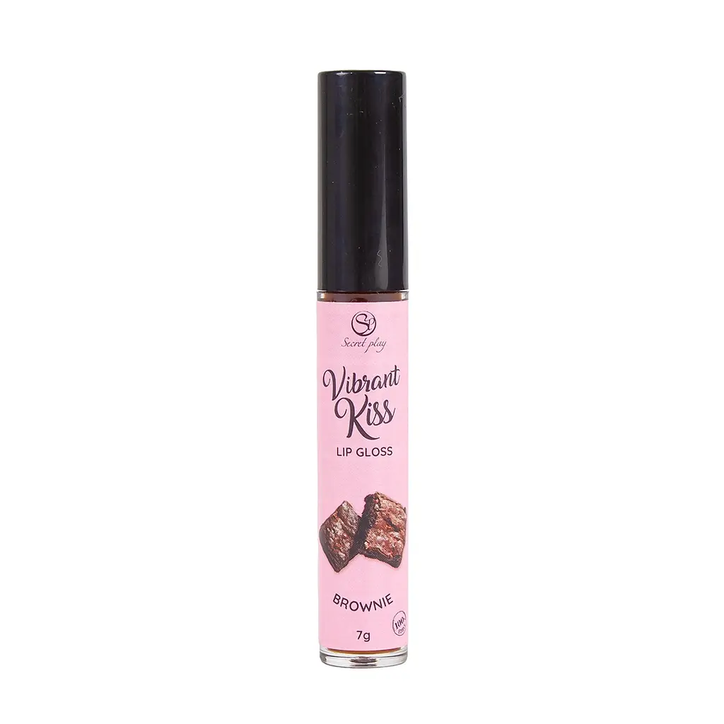 Блиск для губ з ефектом вібрації - Secret Play Brownie Lip Gloss Vibrant Kiss - фото 3