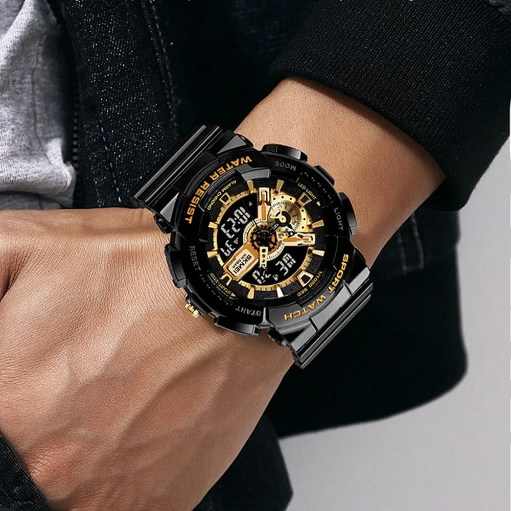 Наручные часы мужские 1688 Black-Gold Skmei acs0030628 - фото 2