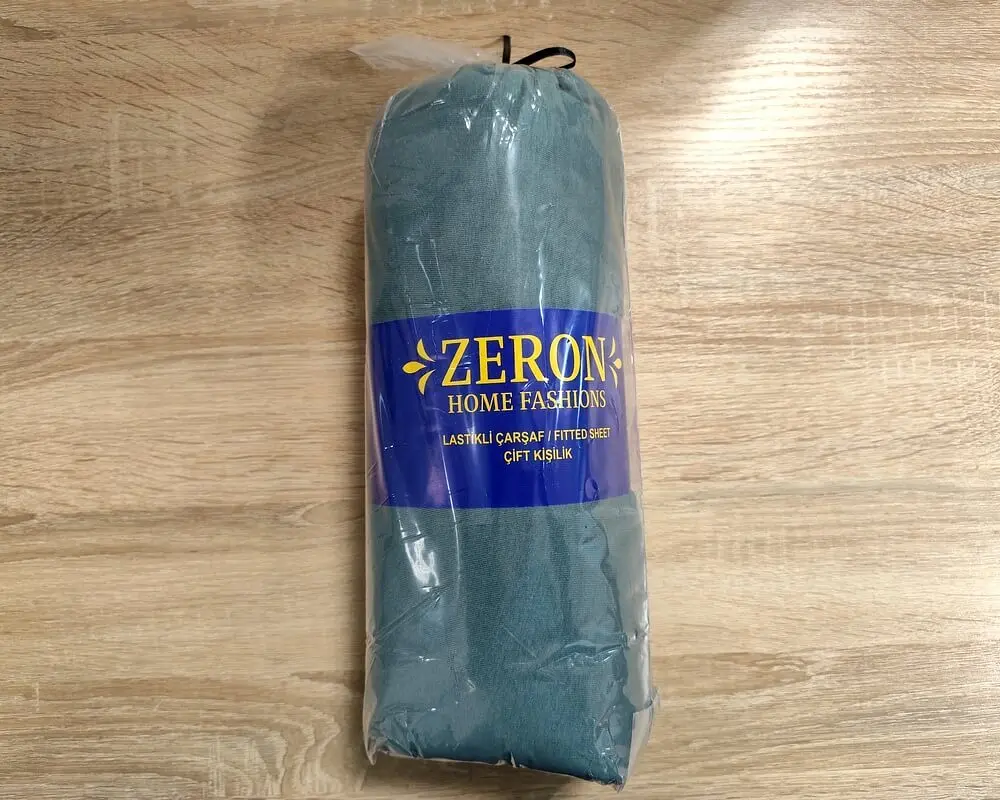 Простирадло на резинці трикотажне Zeron Dark Green 180х200х30 - фото 2