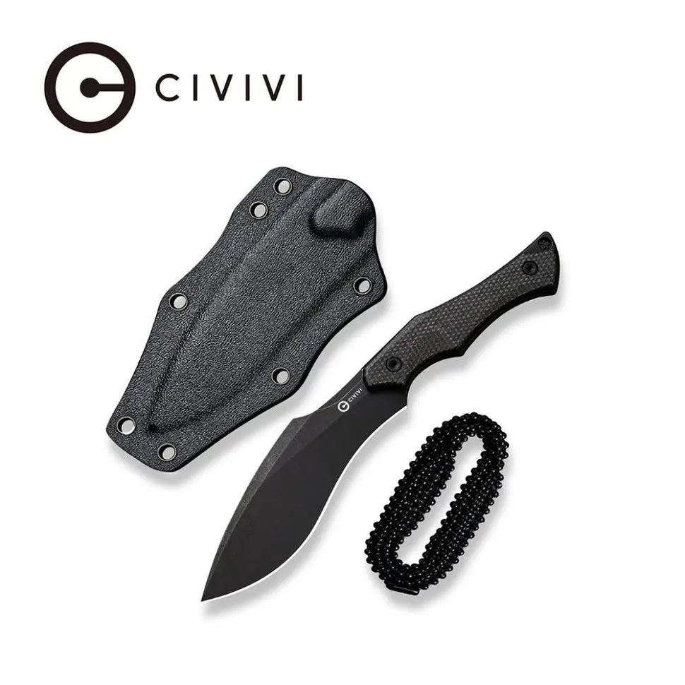 Ніж фіксований тактичний Civivi Vaquita II, (8.1 см) Nitro-V / Micarta чорний - фото 5