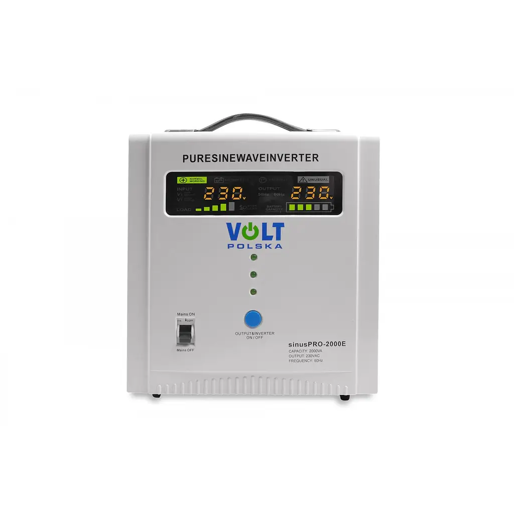 ДБЖ Перетворювач напруги Volt Polska SINUS PRO 2000 E 12/230 В (1250/2000 Вт) - фото 2