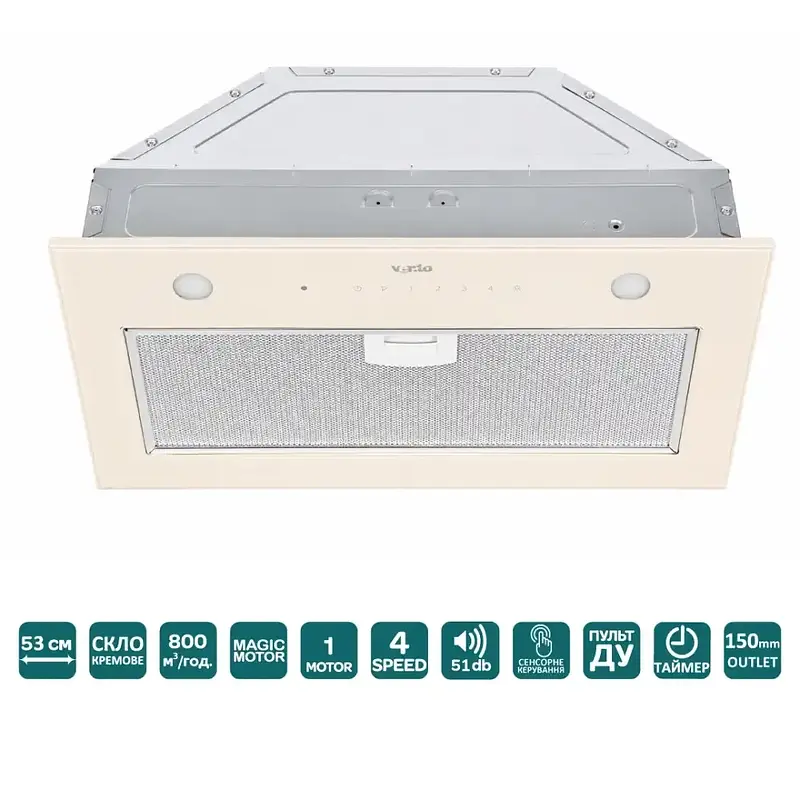 Витяжка VENTOLUX PUNTO 530/275 IVORY (800) TRC MM - фото 4