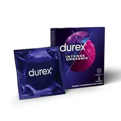Презервативи Durex Intense — текстуровані з ребрами і крапками, гель Desirex, анатомічні, натуральні відчуття - фото 2