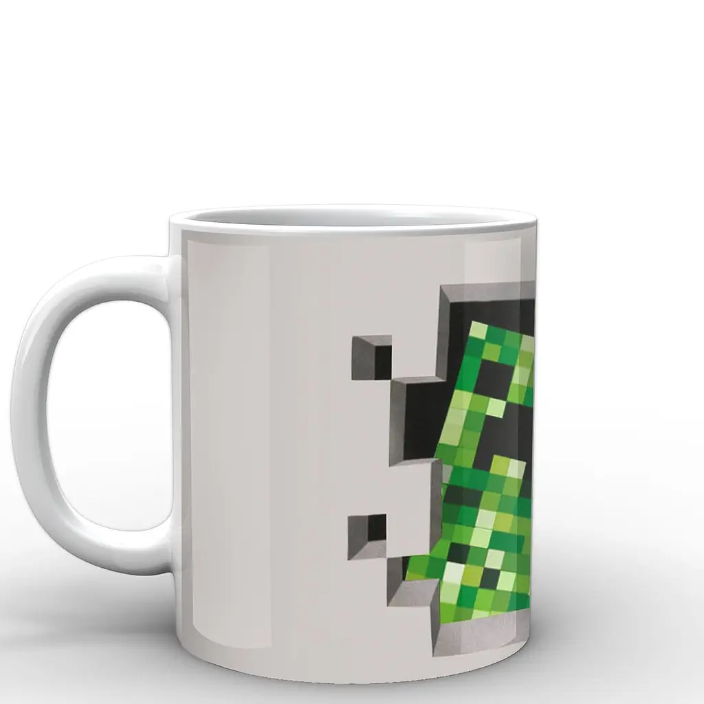 Кухоль GeekLand Minecraft Майнкрафт крипер MС.02.022 330 мл білий - фото 3