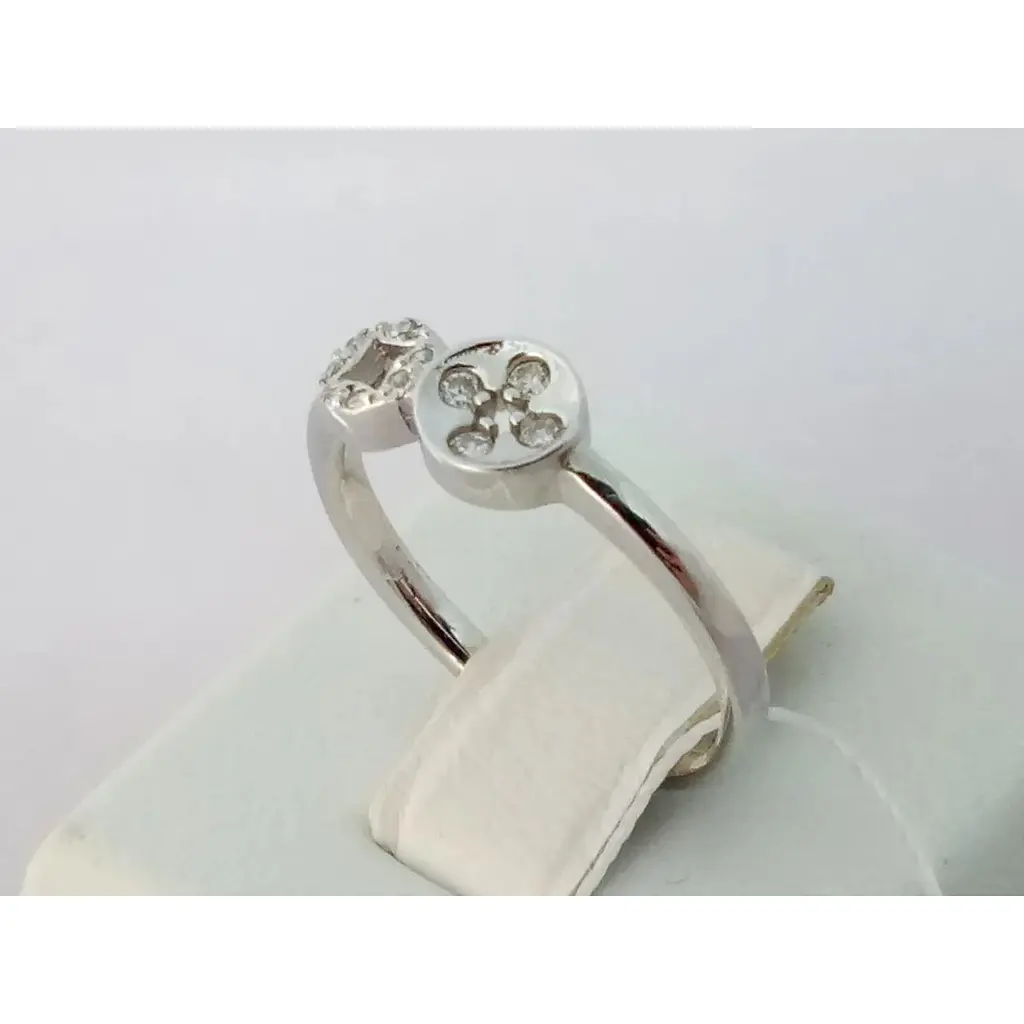 Срібне кільце Аметист з фіанітами 1551987 16 - фото 2