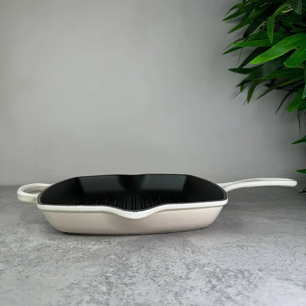 Сковорода-гриль Le Creuset Square Grillet 26 см безе 20183267160422 - фото 4