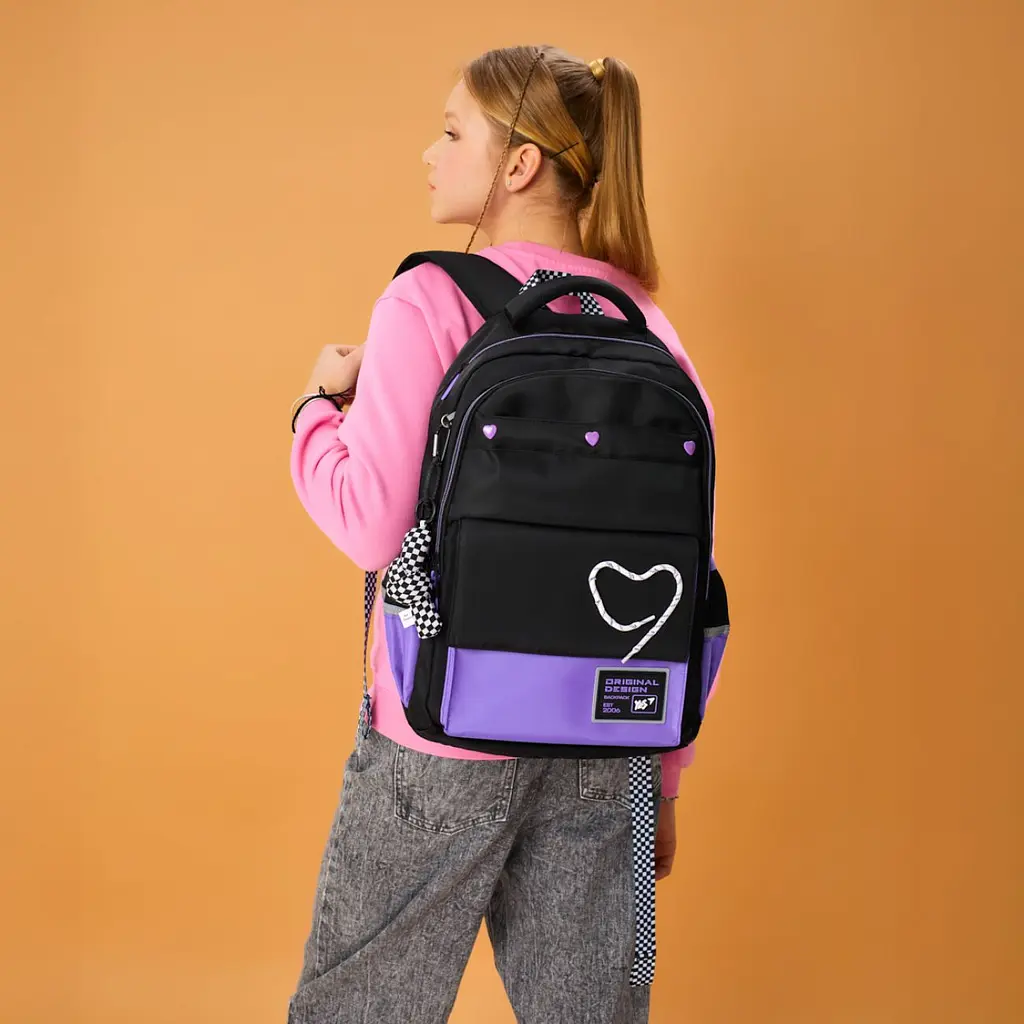 Рюкзак шкільний Yes TS-48 Purple Hearts (559923) - фото 10