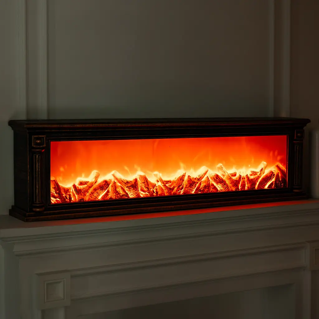 Камін декоративний з LED-підсвіткою 101 см, бронза Yiwu SP-47BR - фото 2