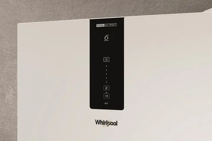 Холодильник Whirlpool з нижньою морозильною камерою W7X82OW 191x60х68 231 л 104 л 2 двері А++ NF дисплей зона нульова білий (W7X82OW) - фото 3
