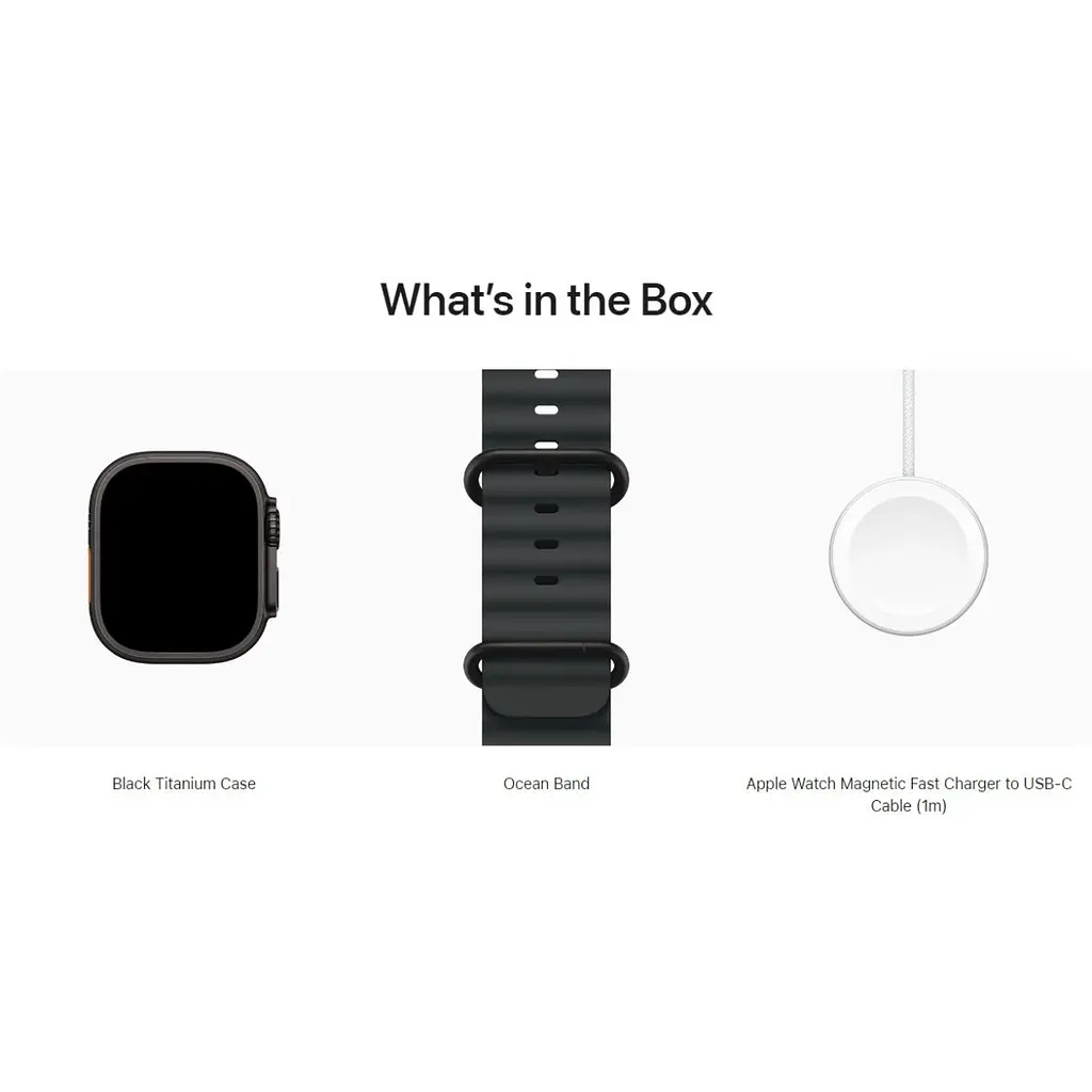 Смарт-годинник Apple Watch Ultra 2 49mm Black Titanium Case with Black Ocean Band (MX4P3) [114880] - фото 4