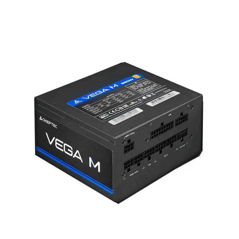 Блок живлення Chieftec Vega M (850W), >90%, 80+ Gold, 135мм FDB, 1xMB 24pin(20+4), 2xCPU 8pin(4+4), 3xMolex, 6xSATA, 4xPCIe 8pin(6+2), 1xPCIe GEN5 16pin, Fully Modular - фото 5
