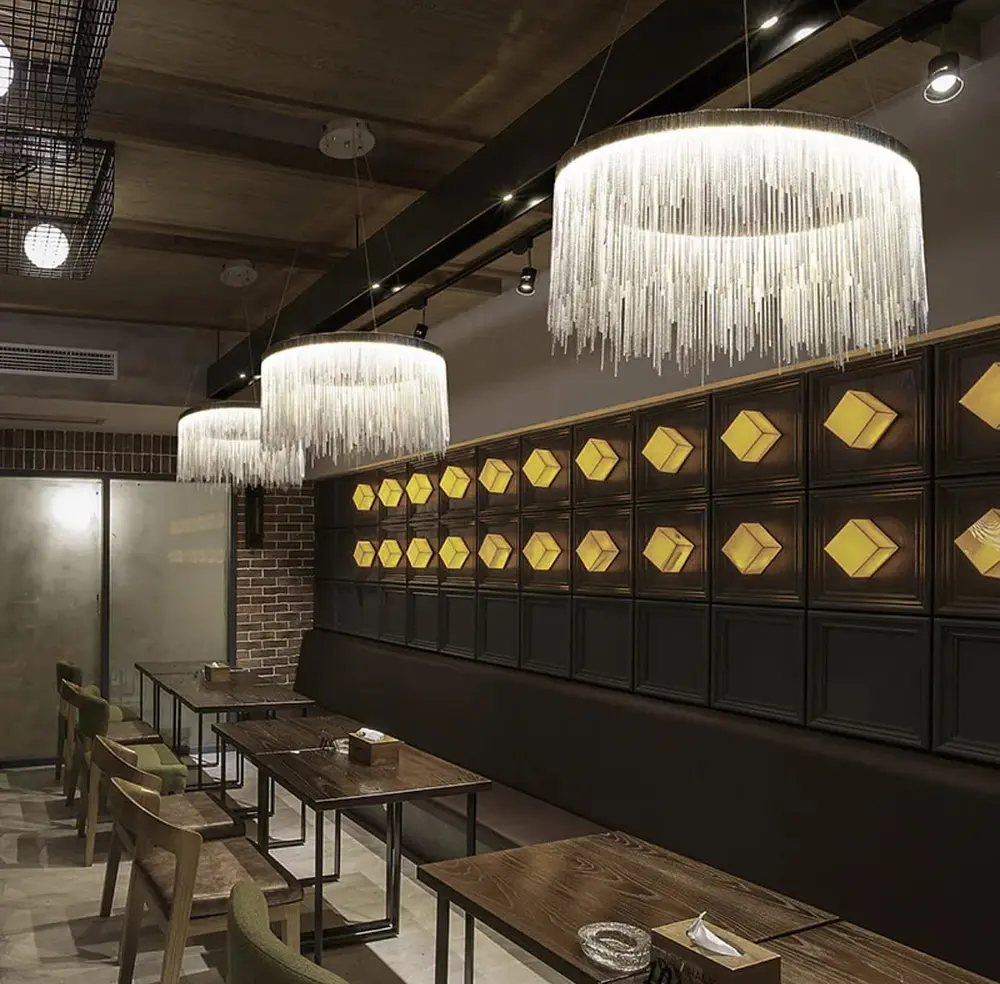 Хромированная люстра с цепочками Ø 60 см Ст. SP 07-600 Line F - фото 5