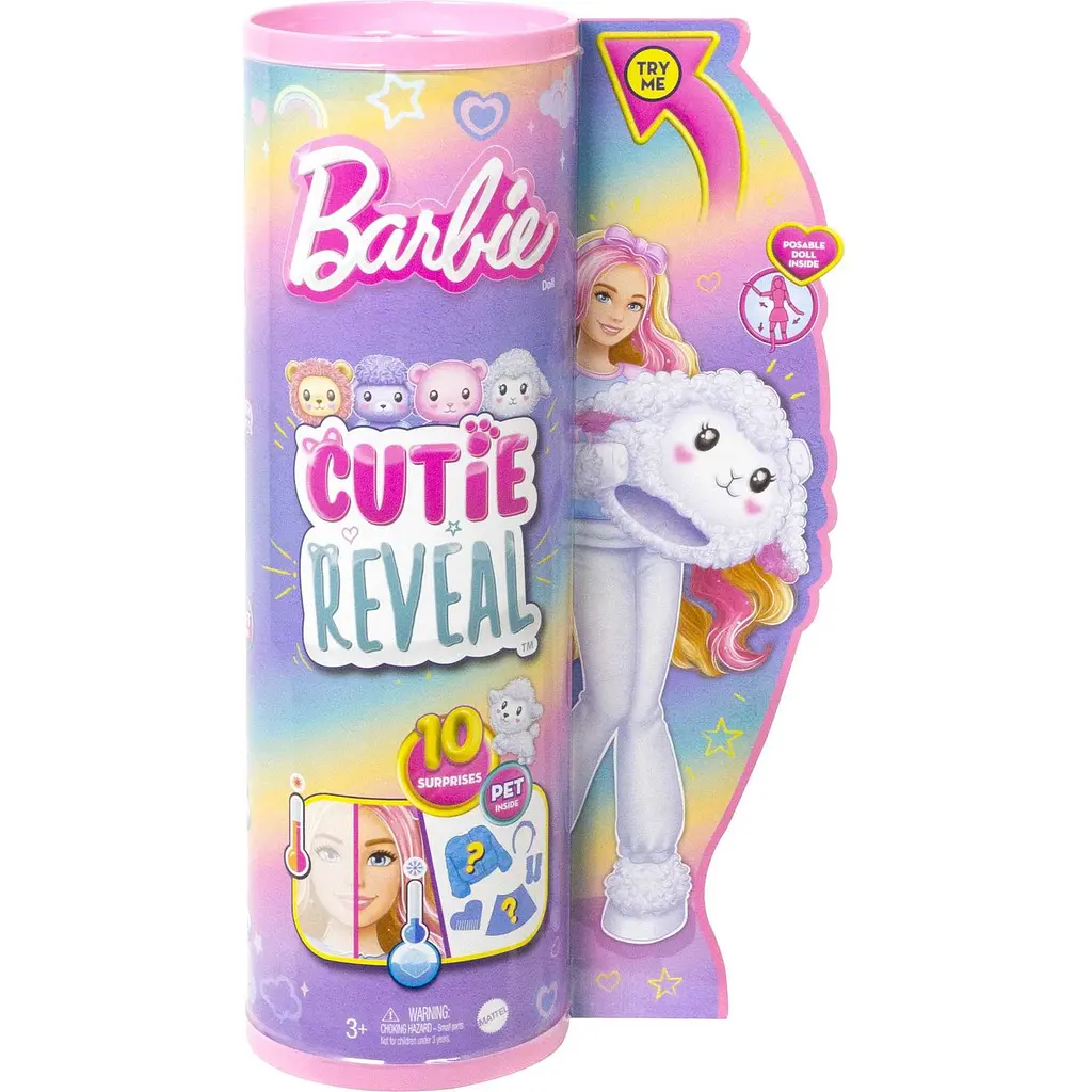 Кукла Barbie Cutie Reveal Мягкие и пушистые, в костюме ягненок (HKR03) - фото 6