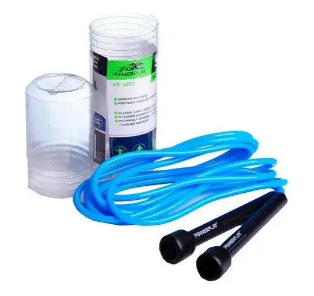 Скакалка PowerPlay 4201 Basic Jump Rope Синя 2,8 м (PP_4201_Blue) - фото 4