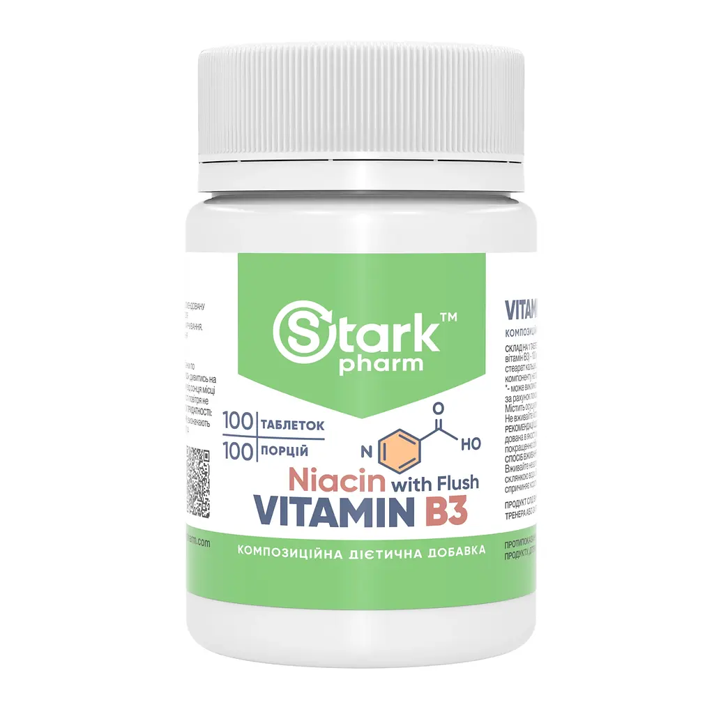 Вітамін B3 Stark Pharm (Vitamin B3 Niacin) - 100 капсул