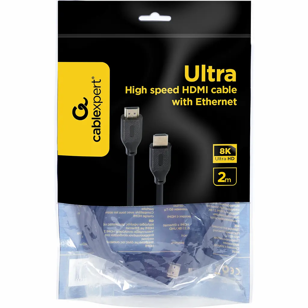 Кабель мультимедийный HDMI to HDMI 2.0m V.2.1 Cablexpert (CC-HDMI8K-2M) - фото 3