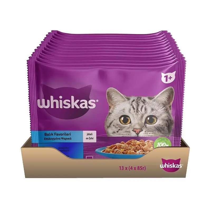 Набір корму для котів Whiskas тунець/лосось в желе 4 шт. x 85 г - фото 3