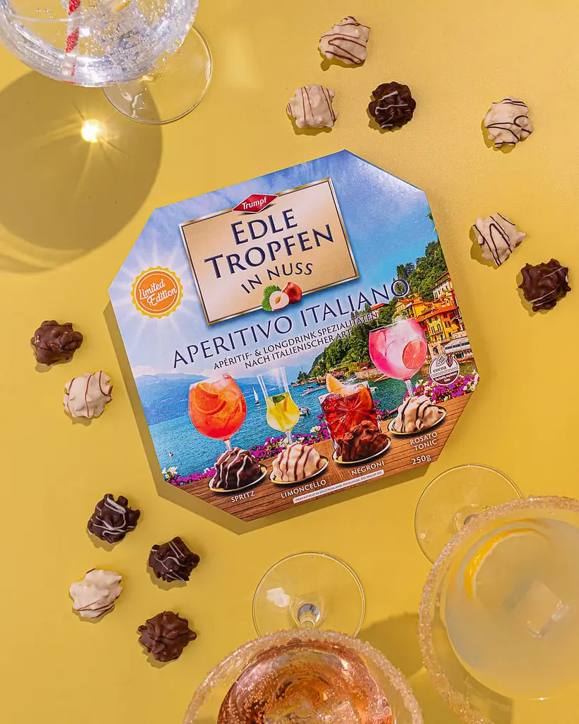 Шоколадні цукерки Trumpf Edle Tropfen in Nuss Aperitivo Italiano з лікерами 250г - фото 3