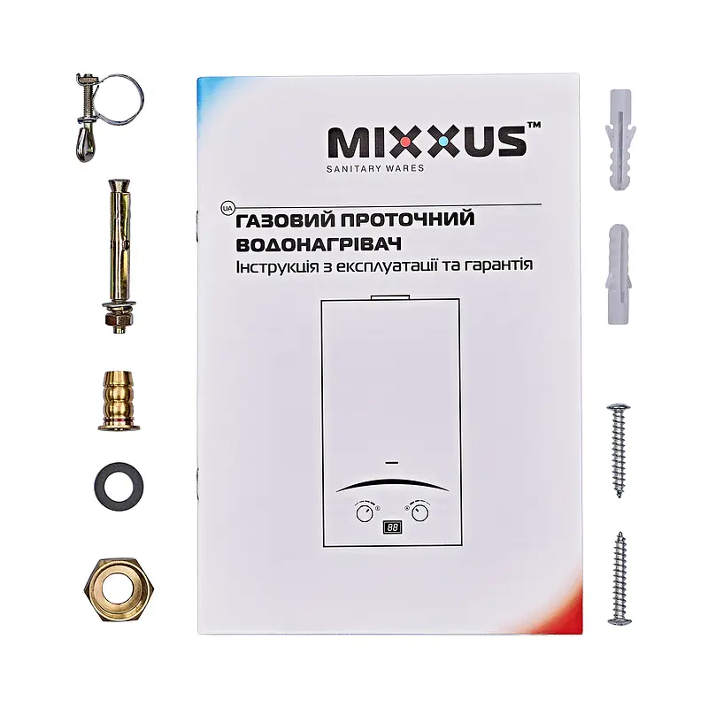 Газова колонка Mixxus GWH-0110 Basic White димохідна 10 л/хв WH0022 - фото 5