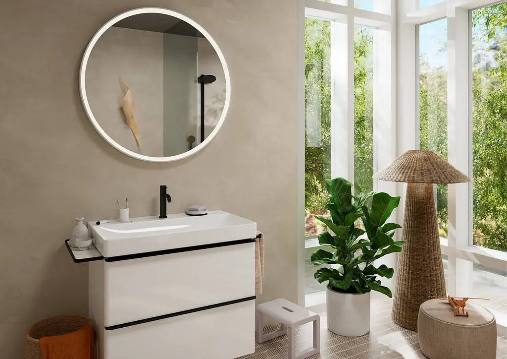 Змішувач для умивальника Hansgrohe Tecturis S EcoSmart+ без донного клапана matt black 73311670 - фото 2