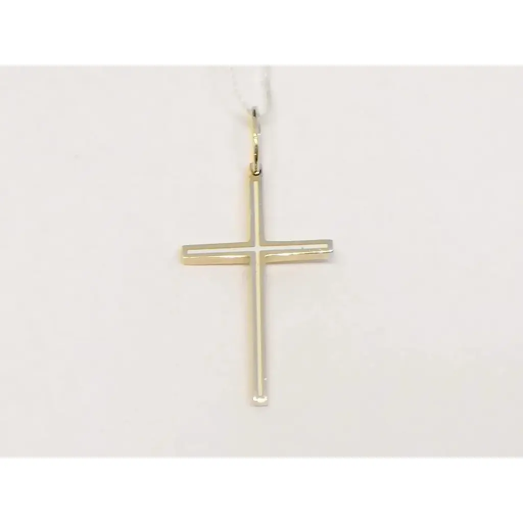 Золотой крестик Харьковская ювелирная фабрика с эмалью. 11589-ЭБЕЛ - фото 2