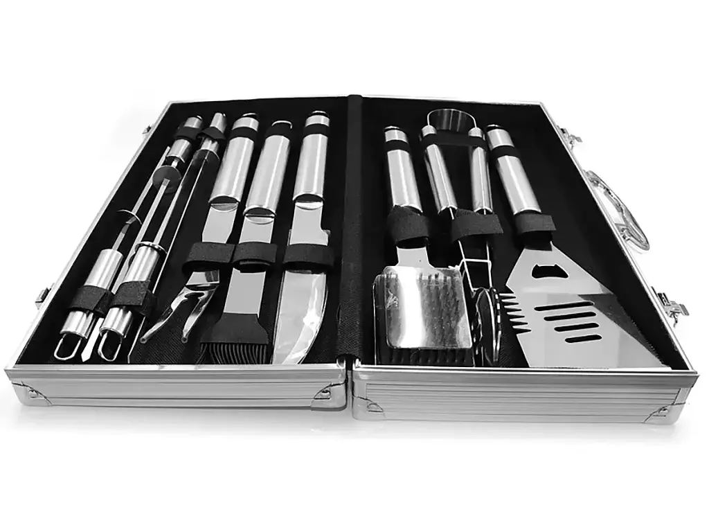 Набір для мангалу 43х21х8см BBQ Tools Set AL-10 - фото 2