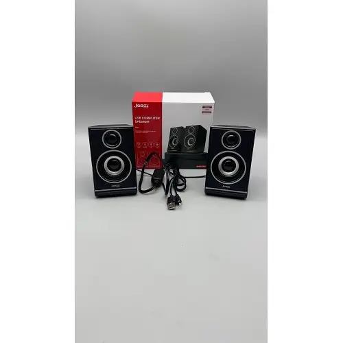 Колонки для компьютера JEDEL S-578, 2.0, 6 Вт, USB питание, mini jack 3.5 мм, RGB подсветка, черные - фото 5