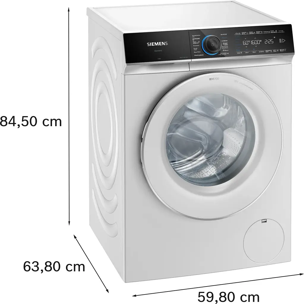 Siemens Пральна машина Siemens фронтальна, 10кг, 1600, A, 60см, дисплей, білий - фото 6