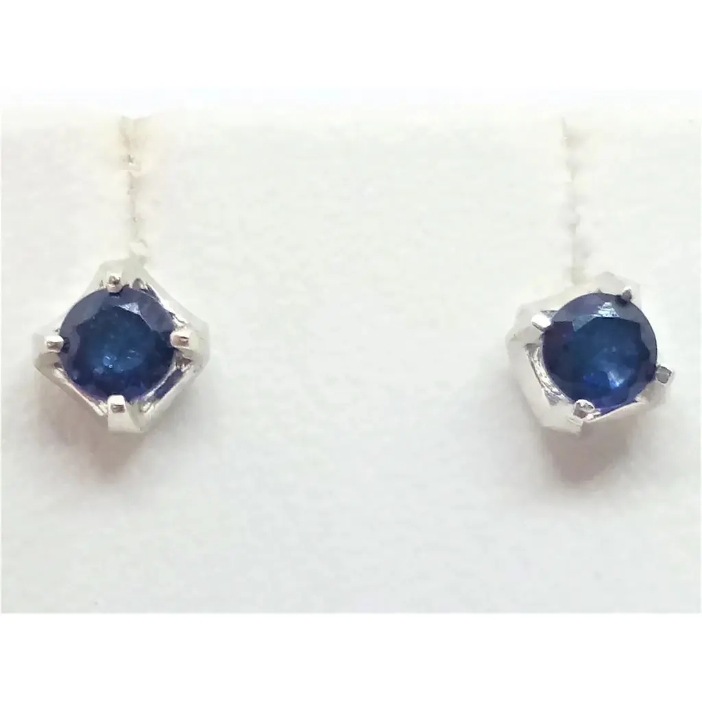 Срібні сережки Агні Крижинка з сапфіром. 2619/9Р-SPH - фото 3