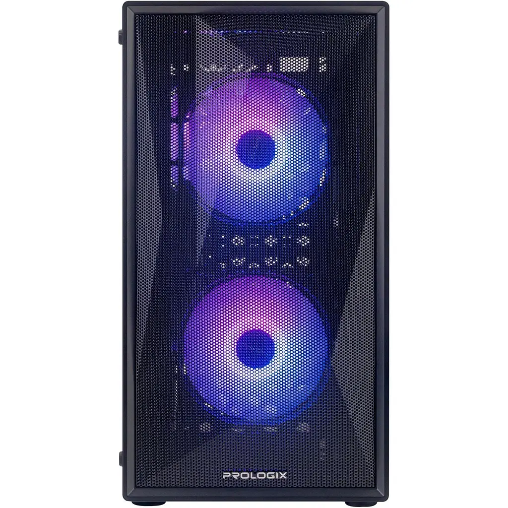 Корпус Prologix E102 Tempered Glass&Mesh Black [146867] - фото 2