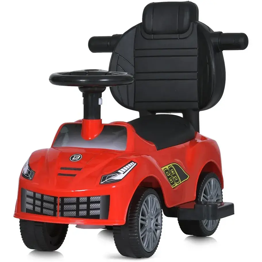 Дитяча каталка-толокар Bambi Racer M 5728L-3 з батьківською ручкою червоний - фото 2