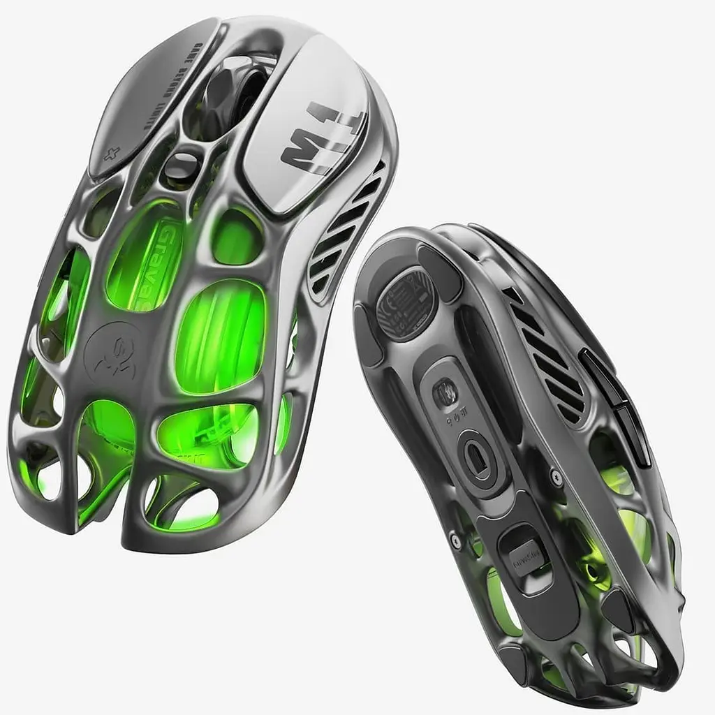 Бездротова миша GravaStar Mercury M1 Pro, magnesium alloy body, BT/WL/USB-A, RGB, Gunmetal Gray (GRAVASTARM1PRO_GRY) - фото 5