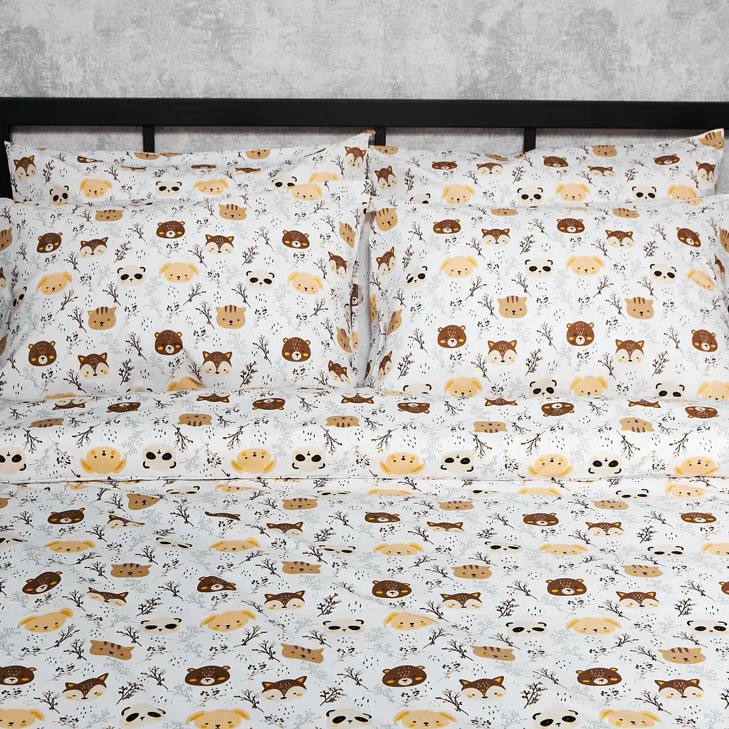Комплект постільної білизни Moon&Star Бязь Gold Люкс Jungle Joy King Size 220x240 наволочки 4х50х70 - фото 4