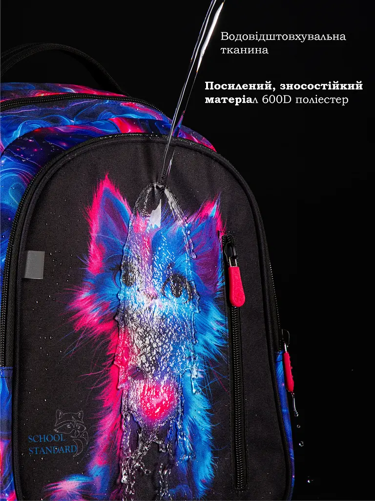 Шкільний рюкзак School Standard для дівчинки 375 гр 17 літрів Різнобарвний - фото 7