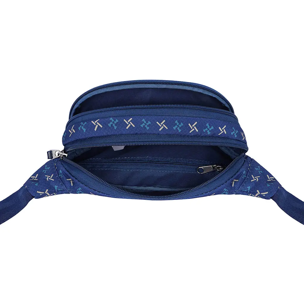 Сумка-бананка Bagland Bella 2 л сублімація 463 синя (00202664) - фото 4