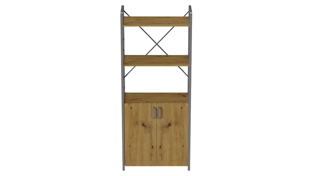 Етажерка 3/60 Ferrum-decor Серії Конект з тумбою 144x60x28 Сірий ДСП Артизан (FRD-104461) - фото 4