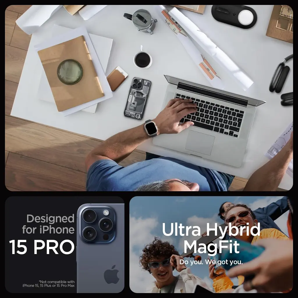 Чехол для мобильного телефона Spigen Apple iPhone 15 Pro Ultra Hybrid MagFit Zero One (ACS06721) - фото 4