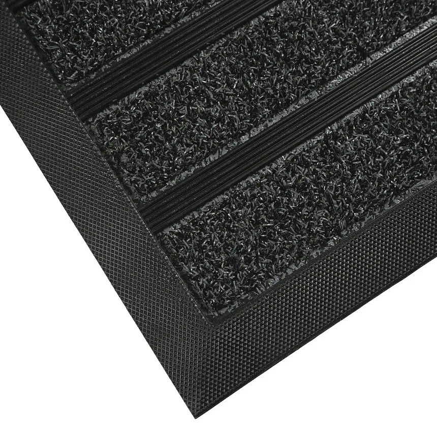 Килимок гумовий Eco Fabric з вставками з поліпропіленового ворсу сірий 40 х 60 см (4060-901) - фото 5