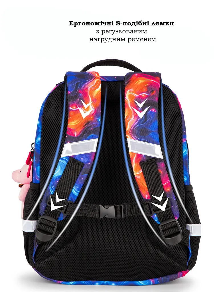 Ортопедический рюкзак 3 в 1 с пеналом и мешком для девочки School Standard 375 гр 17 литров разноцветный - фото 6