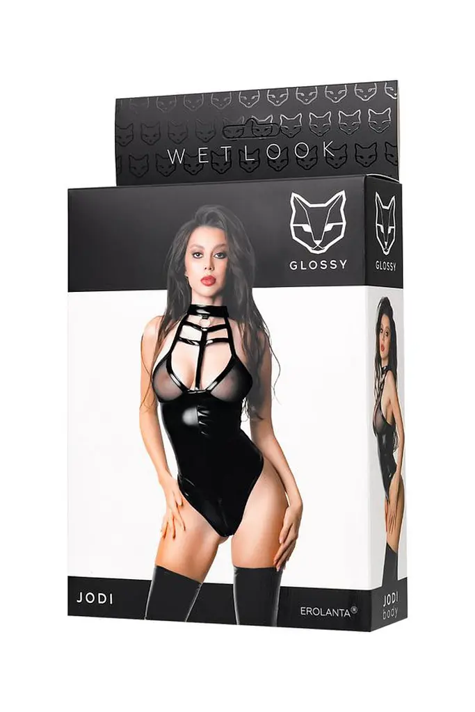 Боди Glossy Wetlook Jodi L (черный) - фото 7