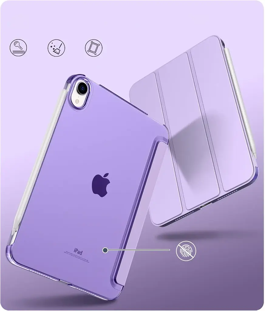 Чохол до планшета BeCover Tri Fold Hard BeCover Apple iPad Mini 7 2024 Purple (712455) - фото 2