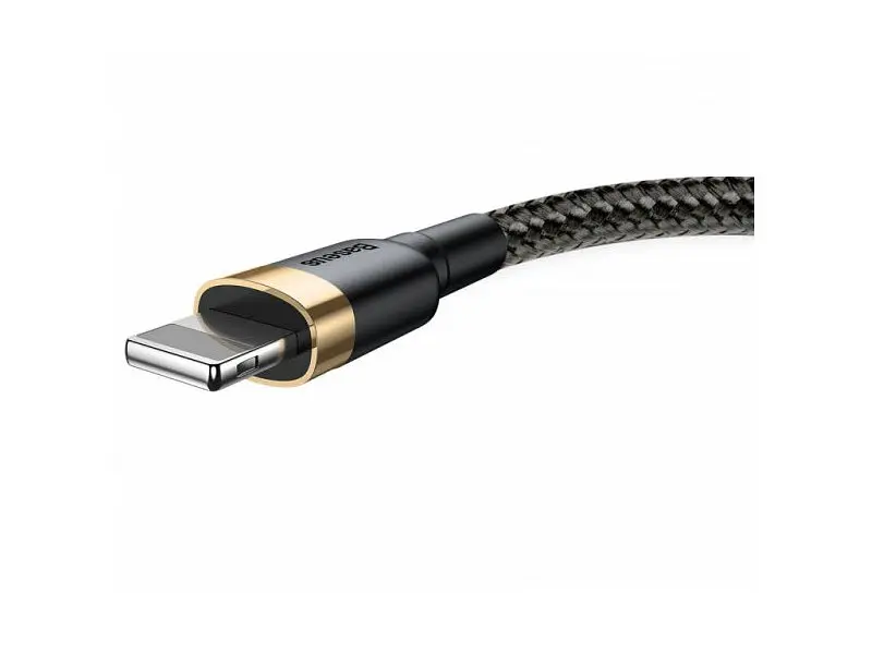 Кабель BASEUS Cafule Cable USB For Lightning 1.5A 2m Gold+Black (CALKLF-CV1) - фото 2