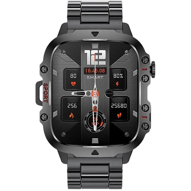 Смарт-годинник Lige Smart Expert Nano Steel 2 ремінці чорний (3203) - фото 3