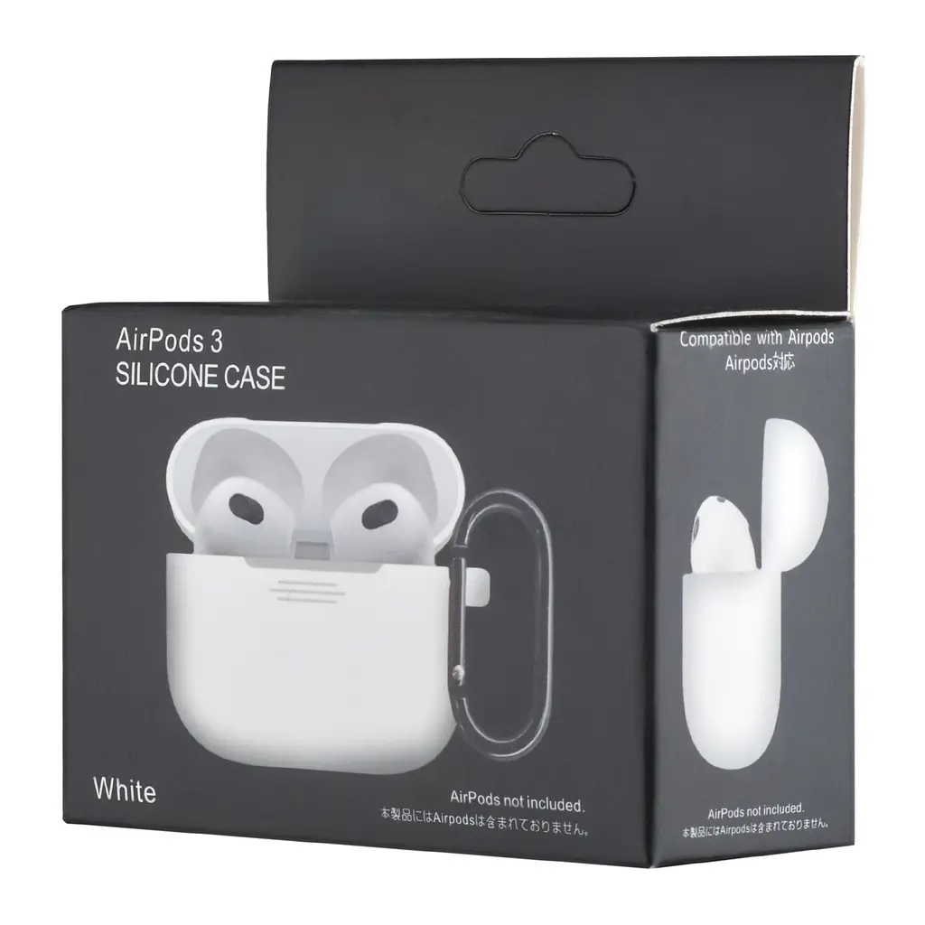Чохол Silicone Case 1,2mm for AirPods 3 White - фото 2